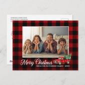 書道台本フォトレッドプリッドレッドトラック ポストカード (正面/裏面)