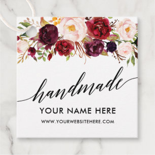 書道台本ブルゴーニュフローラ手作 フェイバータグ