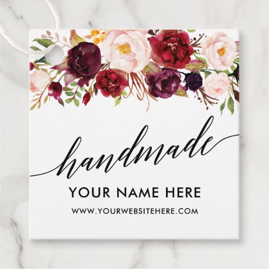 書道台本ブルゴーニュフローラ手作 フェイバータグ (正面)