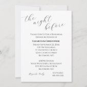 書道台本ミニマル結婚リストのリハーサル 招待状 (正面)