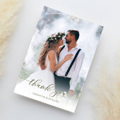 書道台本モダンシンプル2枚エレガント サンキューカード