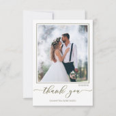 書道台本モダンシンプル2枚エレガント サンキューカード (正面)