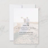 書道台本モダンシンプル2枚エレガント サンキューカード (裏面)