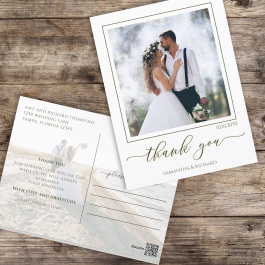 書道台本モダンシンプル2枚エレガント ポストカード