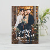 書道台本モダンメリークリスマスフォト シーズンカード (スタンド正面)