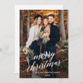 書道台本モダンメリークリスマスフォト シーズンカード (正面/裏面)