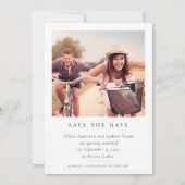 書道台本モダン写真結婚の セーブザデート (裏面)