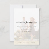 書道台本モダン写真結婚の セーブザデート (裏面)