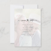 書道台本モダン写真結婚の セーブザデート (裏面)