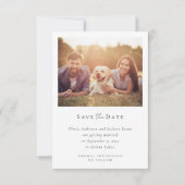 書道台本モダン写真結婚の セーブザデート (裏面)