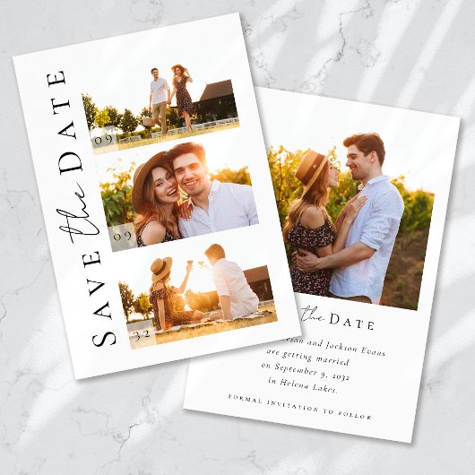 書道台本モダン写真結婚の セーブザデート