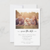 書道台本モダン写真結婚の セーブザデート (裏面)