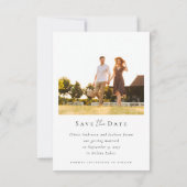 書道台本モダン写真結婚の セーブザデート (裏面)