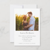 書道台本モダン写真結婚の セーブザデート (裏面)