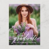 書道台本卒業パーティーの写真 インビテーションポストカード (正面)