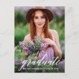 書道台本卒業パーティーの写真 インビテーションポストカード