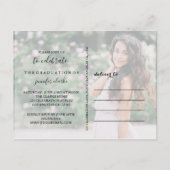 書道台本大学院写真はがき インビテーションポストカード (裏面)