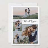 書道台本数々の写真結婚の サンキューカード (正面)