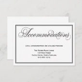 書道台本結婚の宿泊カード エンクロージャーカード (正面/裏面)