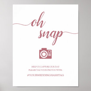 書道台本結婚のOh Snapハッシュタグ記号 ポスター