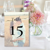 書道台本結婚写真の両面 テーブルナンバー