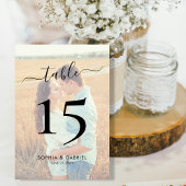 書道台本結婚写真の両面 テーブルナンバー