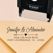 書道台本結婚差出人住所モダン セルフインキングスタンプ