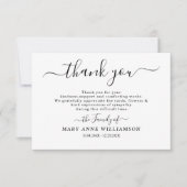 書道台本葬儀サンキューカード サンキューカード (正面)