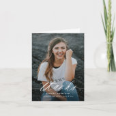 書道台本2枚フォトディスタンスフォールド サンキューカード (正面)