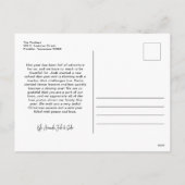 書道台本3枚フォトメリークリスマス シーズンポストカード (裏面)