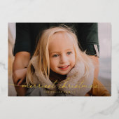 書道台本3枚フォトメリークリスマス 箔シーズンカード (正面)