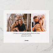 書道台本3枚フォトメリークリスマス 箔シーズンカード (裏面)