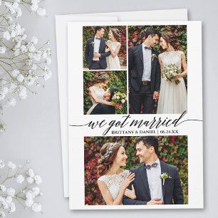 書道台本4写真得We 結婚した 案内状