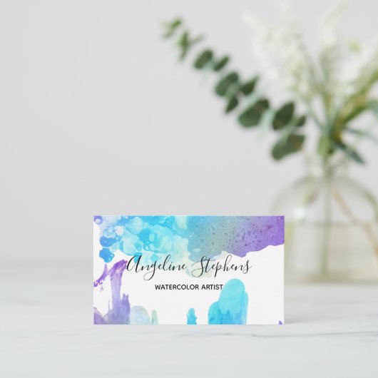 書道名アーティストアートワークの追加 名刺 (スタンド正面)