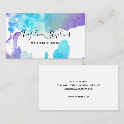 書道名アーティストアートワークの追加 名刺 (正面/裏面)