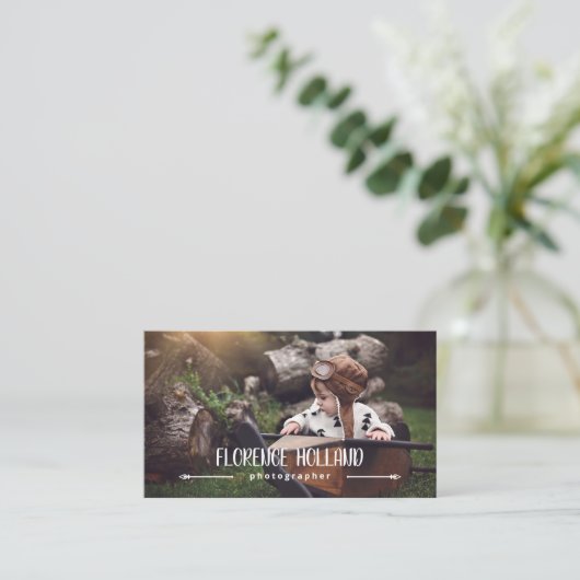 書道名フォトグラファー写真 名刺 (スタンド正面)