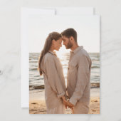 書道埃っぽい青い枠のクラシック写真 セーブザデート (裏面)