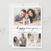 書道墨幸せ新年3写真 シーズンカード (正面)