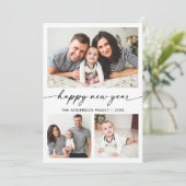 書道墨幸せ新年3写真 シーズンカード (スタンド正面)