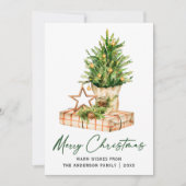 書道墨書水彩松緑 シーズンカード (正面)