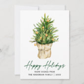 書道墨書水色青松 シーズンカード (正面)