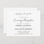 書道夕べ結婚式レセプション招待状 ポストカード (正面/裏面)