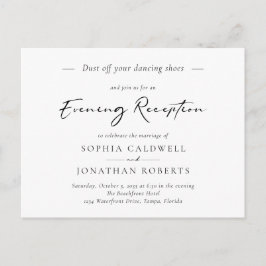 書道夕べ結婚式レセプション招待状 ポストカード