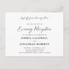 書道夕べ結婚式レセプション招待状 ポストカード