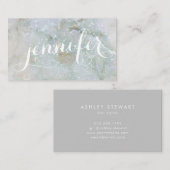 書道大理石グリッター虹色ホログラフィック 名刺 (正面/裏面)