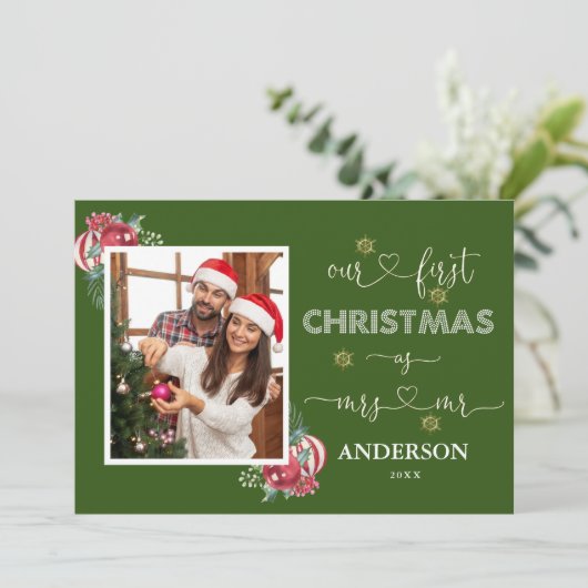 書道夫妻の写真による第1回のクリスマス 招待状 (スタンド正面)