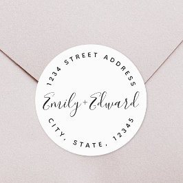 書道夫婦名結婚円住所 ラウンドシール