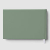 書道姓ダーク・セージ・グリーン結婚ズ ゲストブック (裏面)