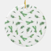 書道婚約したモダンカップルの写真 セラミックオーナメント (裏面)