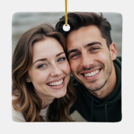 書道婚約した写真模写 セラミックオーナメント (裏面)